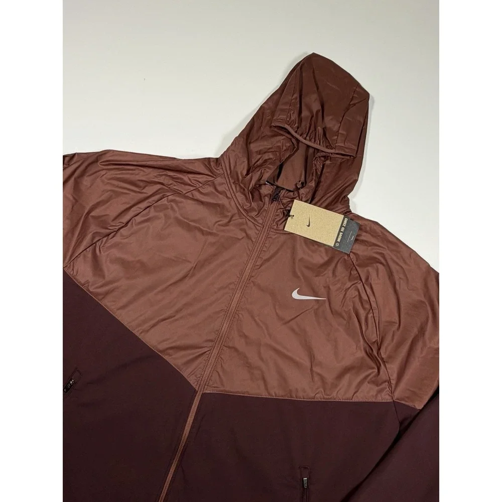 Nike Miller Repel Winterized Burgundy Hooded Running Jacket HV2669-652 Men's XL